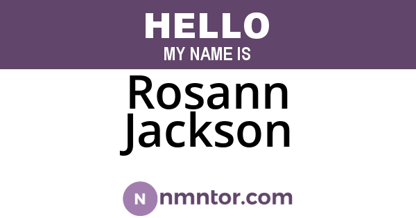 Rosann Jackson