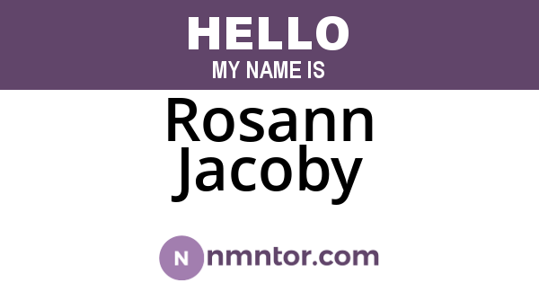 Rosann Jacoby