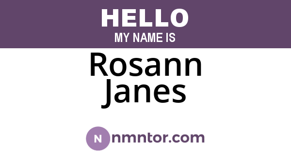 Rosann Janes