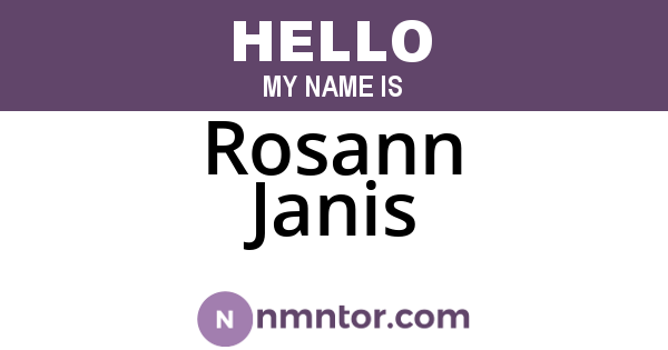 Rosann Janis