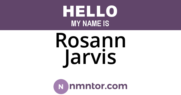 Rosann Jarvis