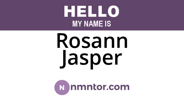 Rosann Jasper