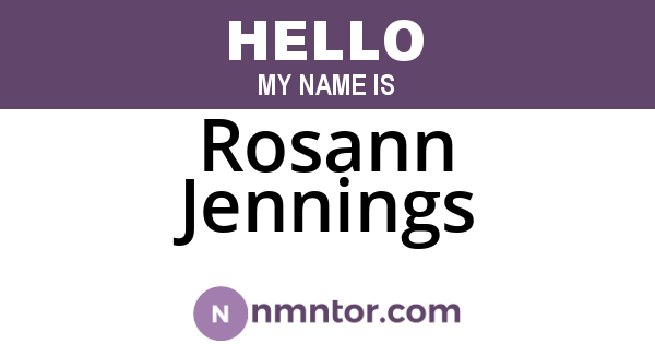 Rosann Jennings