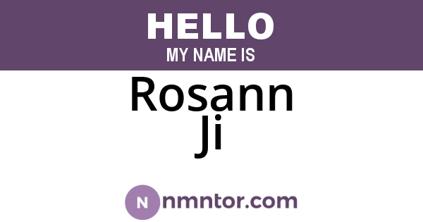 Rosann Ji