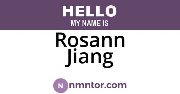 Rosann Jiang