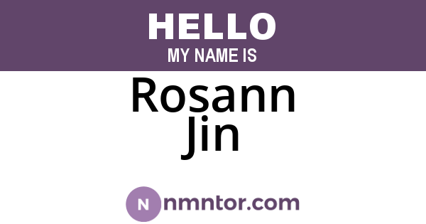 Rosann Jin