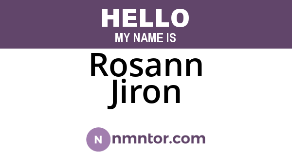 Rosann Jiron