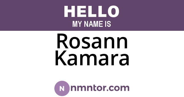 Rosann Kamara