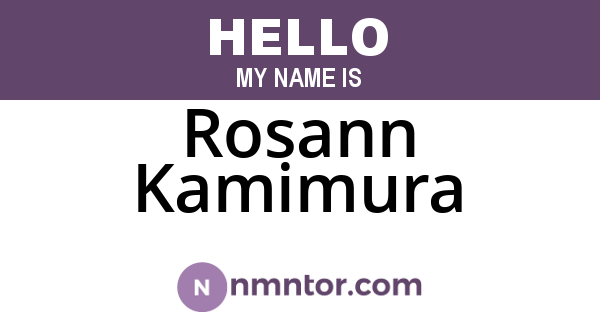 Rosann Kamimura