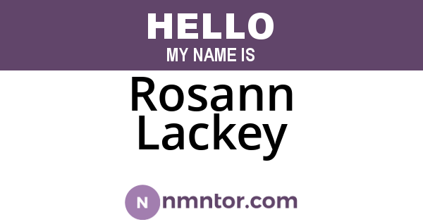 Rosann Lackey