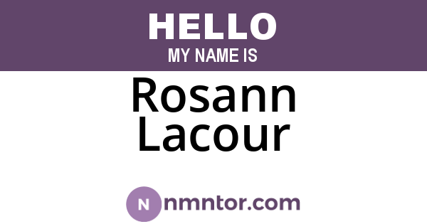 Rosann Lacour