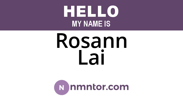 Rosann Lai