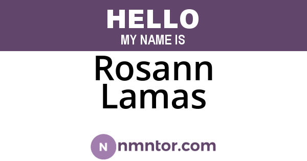 Rosann Lamas