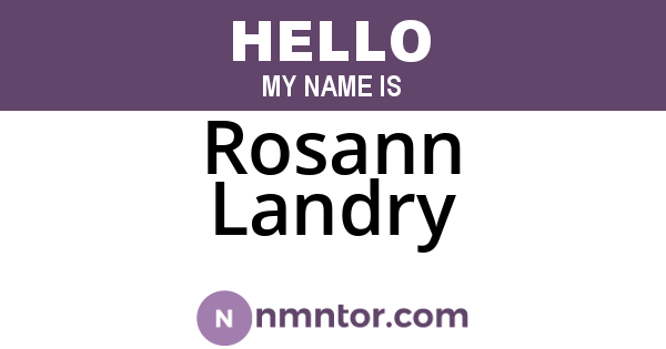 Rosann Landry