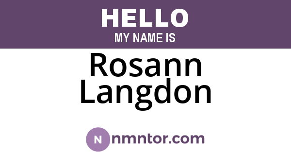 Rosann Langdon