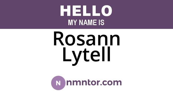 Rosann Lytell