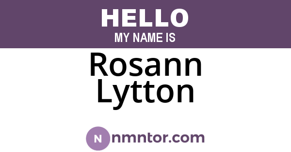 Rosann Lytton