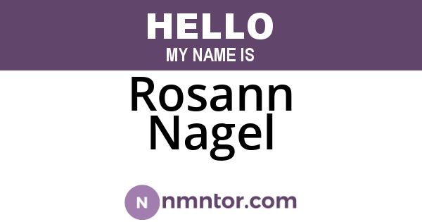 Rosann Nagel