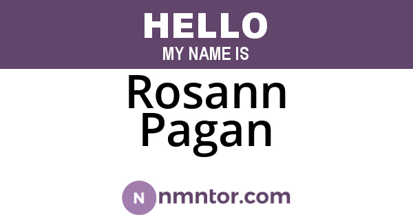 Rosann Pagan