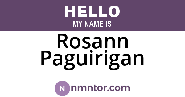 Rosann Paguirigan
