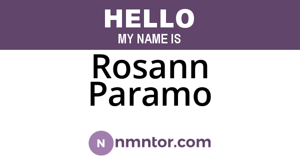 Rosann Paramo