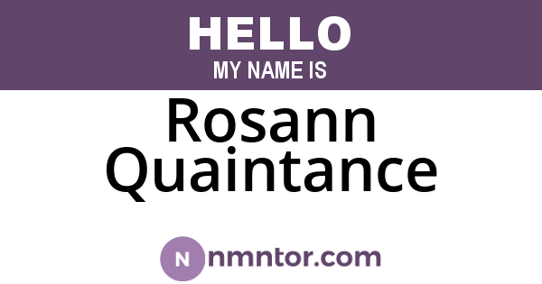 Rosann Quaintance