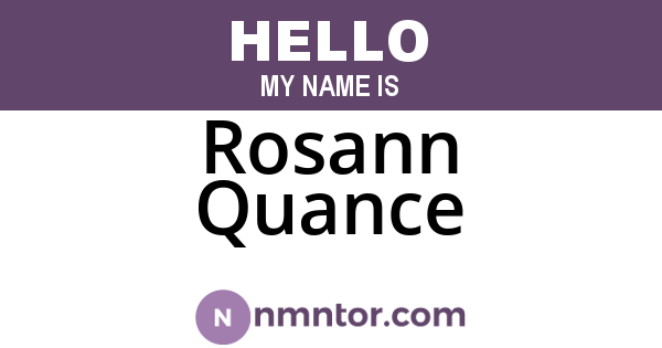 Rosann Quance