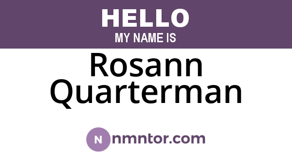 Rosann Quarterman