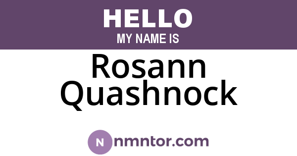 Rosann Quashnock