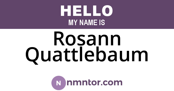 Rosann Quattlebaum