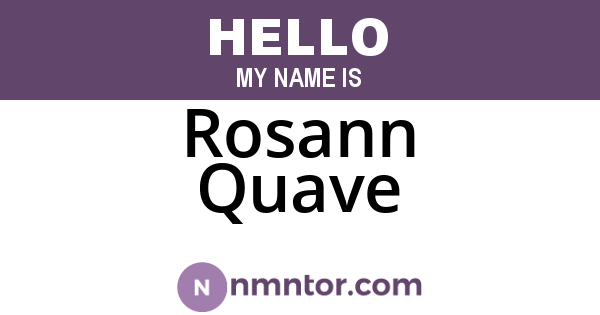 Rosann Quave