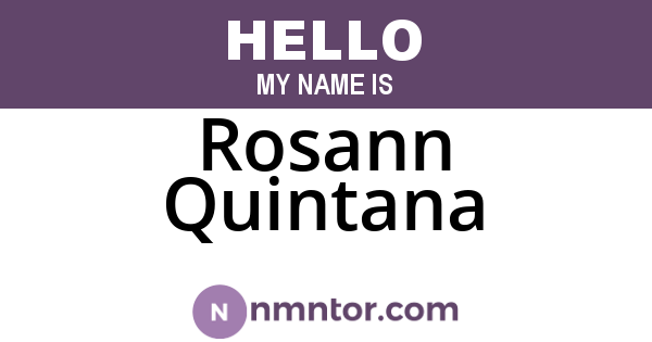 Rosann Quintana