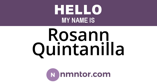 Rosann Quintanilla
