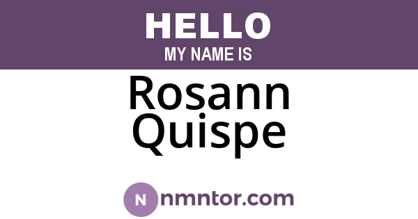 Rosann Quispe