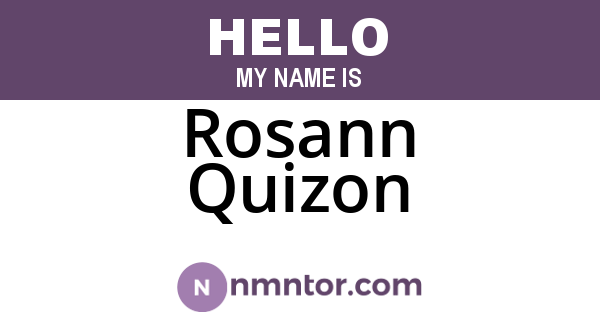 Rosann Quizon