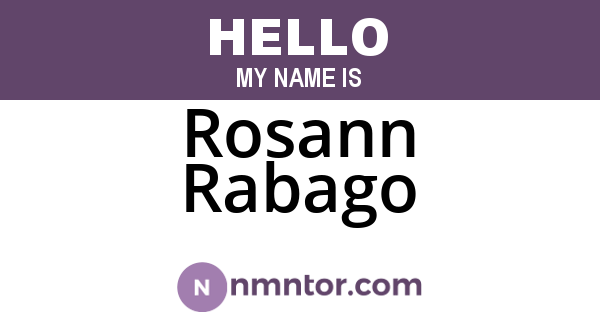 Rosann Rabago