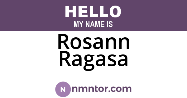 Rosann Ragasa