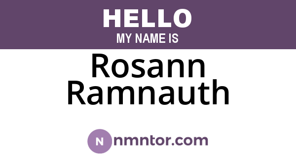 Rosann Ramnauth
