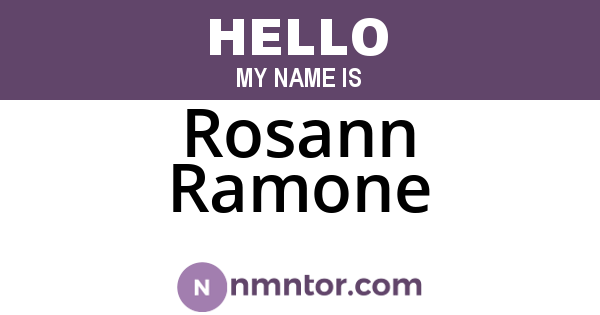 Rosann Ramone