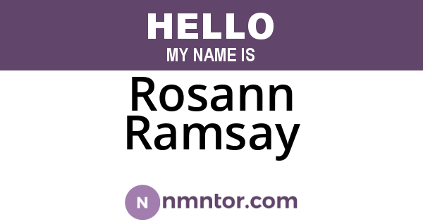 Rosann Ramsay