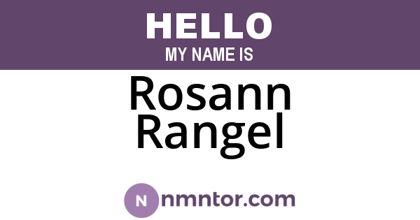 Rosann Rangel