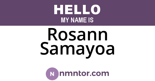 Rosann Samayoa