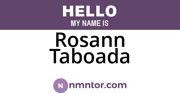 Rosann Taboada