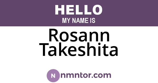Rosann Takeshita