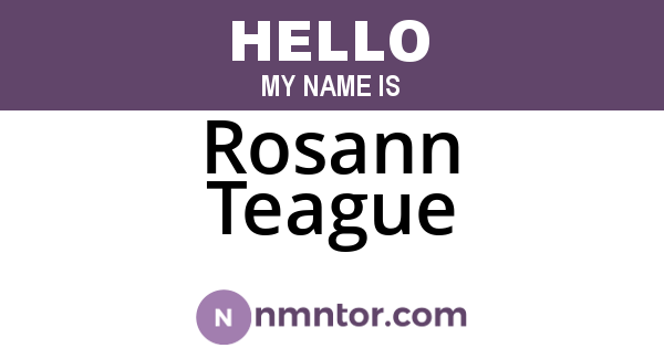 Rosann Teague