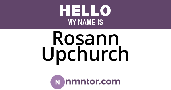 Rosann Upchurch
