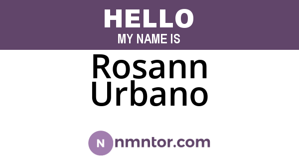 Rosann Urbano