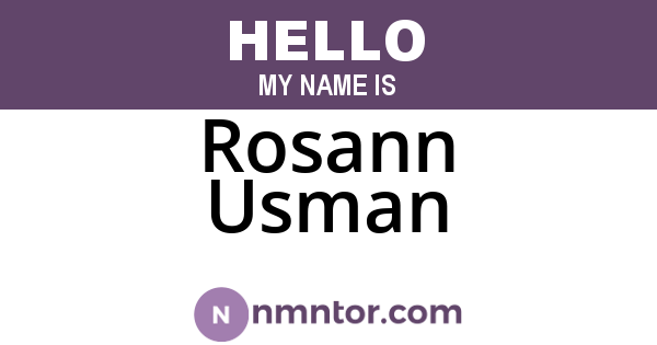 Rosann Usman