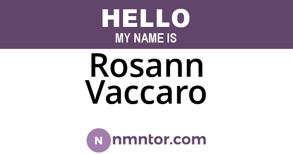 Rosann Vaccaro