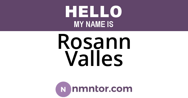 Rosann Valles